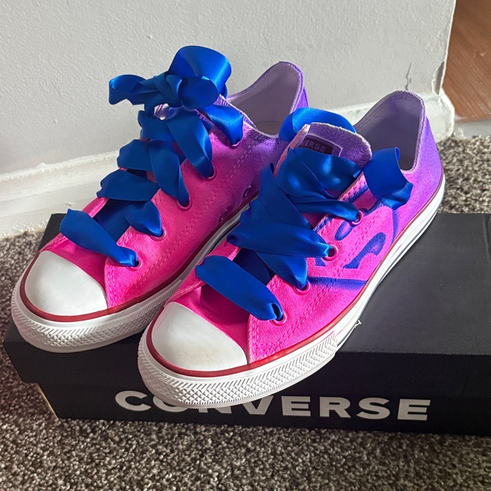 Converse Kids' Vibrant Pink and Blue Sneakers